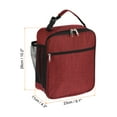 thumbnail image 2 of Unique Bargains Waterproof Lunch Bag Lunch Box with Pockets/Handle for Picnic, Red, 2 of 8