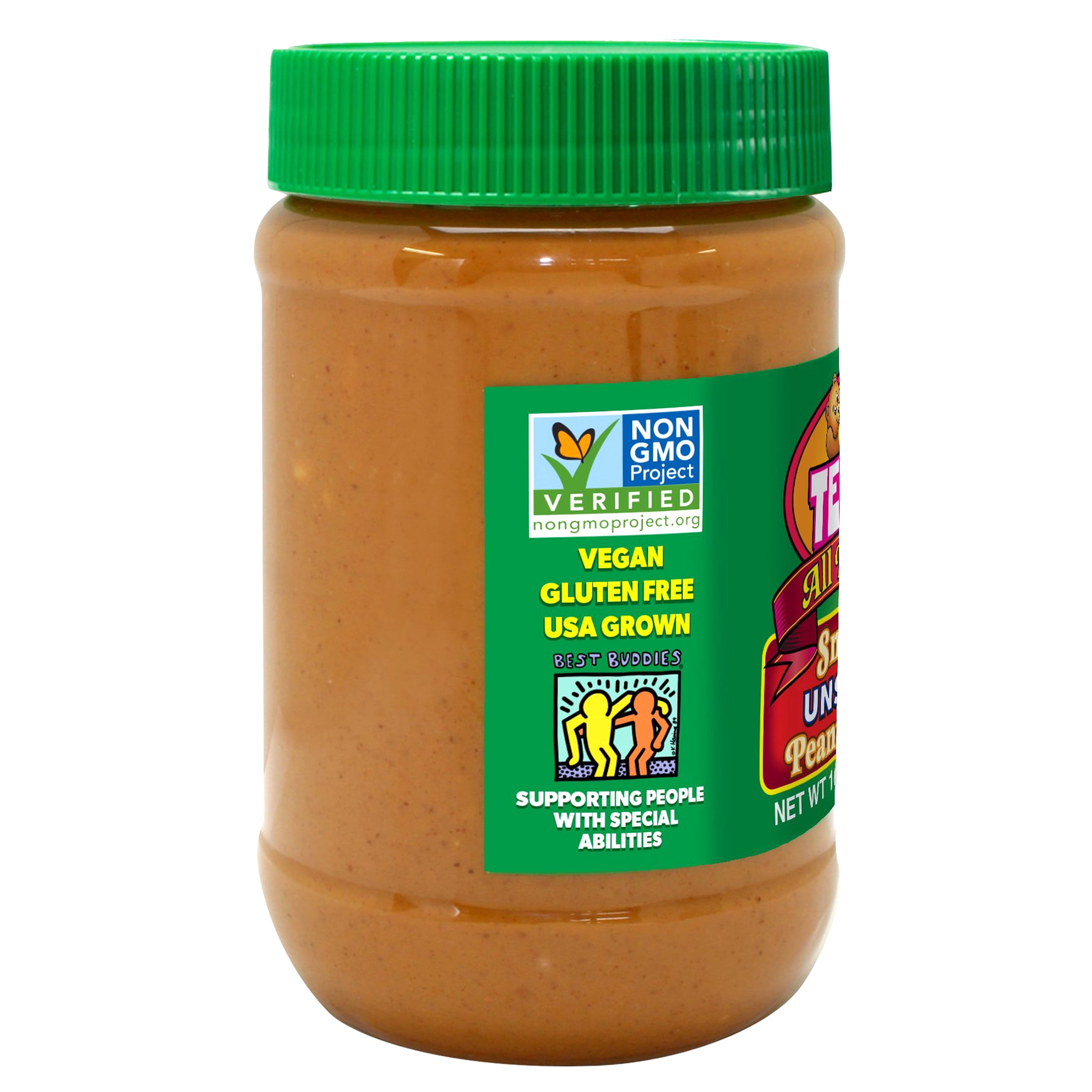 Teddie All Natural Smooth Unsalted Peanut Butter, 16 oz