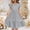Gray, variant on JUSLIO Girls Pleated Dress Cute Crew Neck Flutter Casual Dresses Size 5 Y