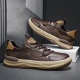 thumbnail image 2 of Men'S  Low-Top Sneakers - Cushioned PVC Sole，Glossy Synthetic Cover Upper, Non-Slip Traction - Unisex Everyday Comfortable Walking Shoes for Men ,Minimalist Casual Shoes with Arch Support &, 2 of 5