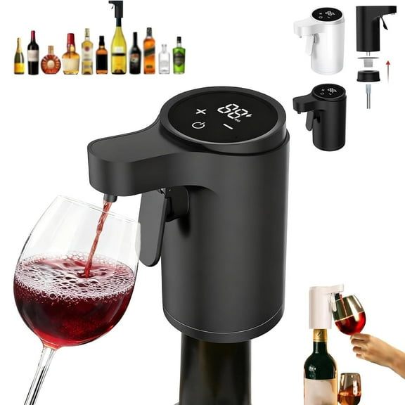 Pro Liquor Dispenser- Smart Dispenser,5-In-1 Electric Wine Decanter With Aerator,Built-In Aeration Technology to Enhance the Flavor of Every Drink - Fits a Wide Range of Bottle Sizes and Shapes