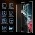 thumbnail image 3 of Galaxy S22 Ultra Screen Protector, 2 Pack Camera Lens Protector【2+2 Pack】 9H Hardness Tempered Glass Screen Protector for Samsung Galaxy S22 Ultra, 3 of 7