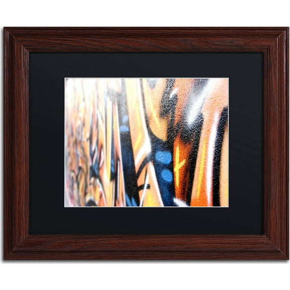 Trademark Fine Art "Graffiti" Canvas Art by Yale Gurney, Black Matte, Wood Frame