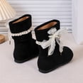 thumbnail image 6 of Girls Mid-Calf Boots Lace Bow Slouch Winter Casual Shoes for Toddler, 6 of 8