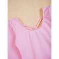 thumbnail image 5 of YONGHS Girls Long Sleeve Leotard with Tutu Skirt Kids Ballerina Ballet Dancewear Dress Outfits Pink 3-4, 5 of 7