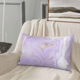 thumbnail image 5 of Pofeuu Lavender Glitter Foil Stripes Print Polyester Microfiber Plush Pillowcases, Super Soft and Cozy Pillow Case Covers with Envelop Closure（Pillow core not included）-16"x24", 5 of 6