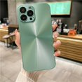 thumbnail image 1 of Funda de teléfono con marco cuadrado de silicona para iPhone 14 Pro Max, carcasa protectora de lente de lujo con líneas de CD deslumbrantes para iPhone 11 12 13 14Plus Fivean unisex, 1 of 2