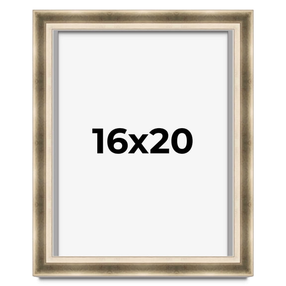 16x20 Shadow Box Frame Silver | 1.75 inches Deep Real Wood Traditional Shadowbox Display Frame | UV