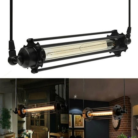 Colored Pendant Lights Kitchen Meigar Vintage Flute Pendant Ceiling Light,Black Industrial Retro Hanging Ceiling Light for Kitchen Bar Bedroom Decor ()