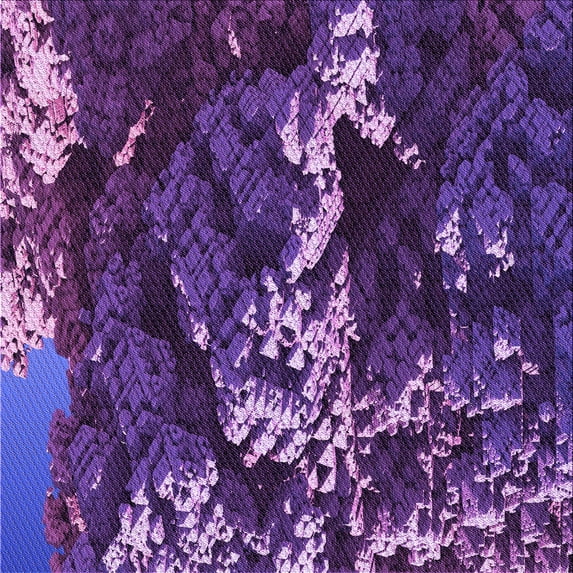 Ahgly Company Machine Washable Indoor Square Transitional Indigo Purple Area Rugs, 6' Square