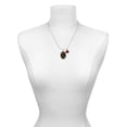thumbnail image 3 of Delight Jewelry Silvertone Oval - Imitation Cat's Eye - Brown - Red Lucky Ladybug Necklace and Dangle Earrings Set, 3 of 6