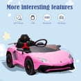 thumbnail image 5 of NEECHIPRO 12V Electric Lamborghini Ride on Car 3mph with MP3 Player, Toy Car for Kids 3-6 Years Old, Pink, 5 of 7