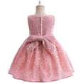 thumbnail image 2 of 1-6Y Toddler Girls Christmas Dress Flower Sequins Sleeveless Formal Dress, 2 of 5