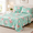 Blue-King, variant on Vintage Beige King Size 4-Piece Cotton Bed Sheet Set with Deep Pockets