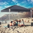 thumbnail image 4 of Aoodor 12'x12' Pop-Up Canopy Tent with Roller Bag, Outdoor Portable Instant Shade-Black, 4 of 11