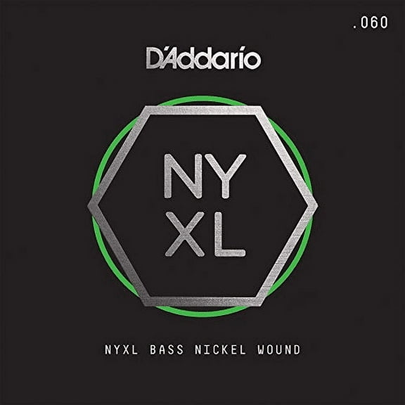 D'Addario NYXLB060, NYXL Nickel Wound Bass Guitar Single String Long Scale, .060
