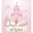 thumbnail image 3 of Once Upon a Time Duvet Cover Set Queen Size, Fairy Princess Castle on Sky Clouds Surreal Dream World Girls Story, Decorative 3 Piece Bedding Set with 2 Pillow Shams, Rose Cream Green, by Ambesonne, 3 of 3