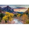 thumbnail image 2 of Art.com Zion National Park, Utah - Watchman as the Virgin River Stretched Canvas Print Wall Art by Lantern Press, 36" x 24", 2 of 4