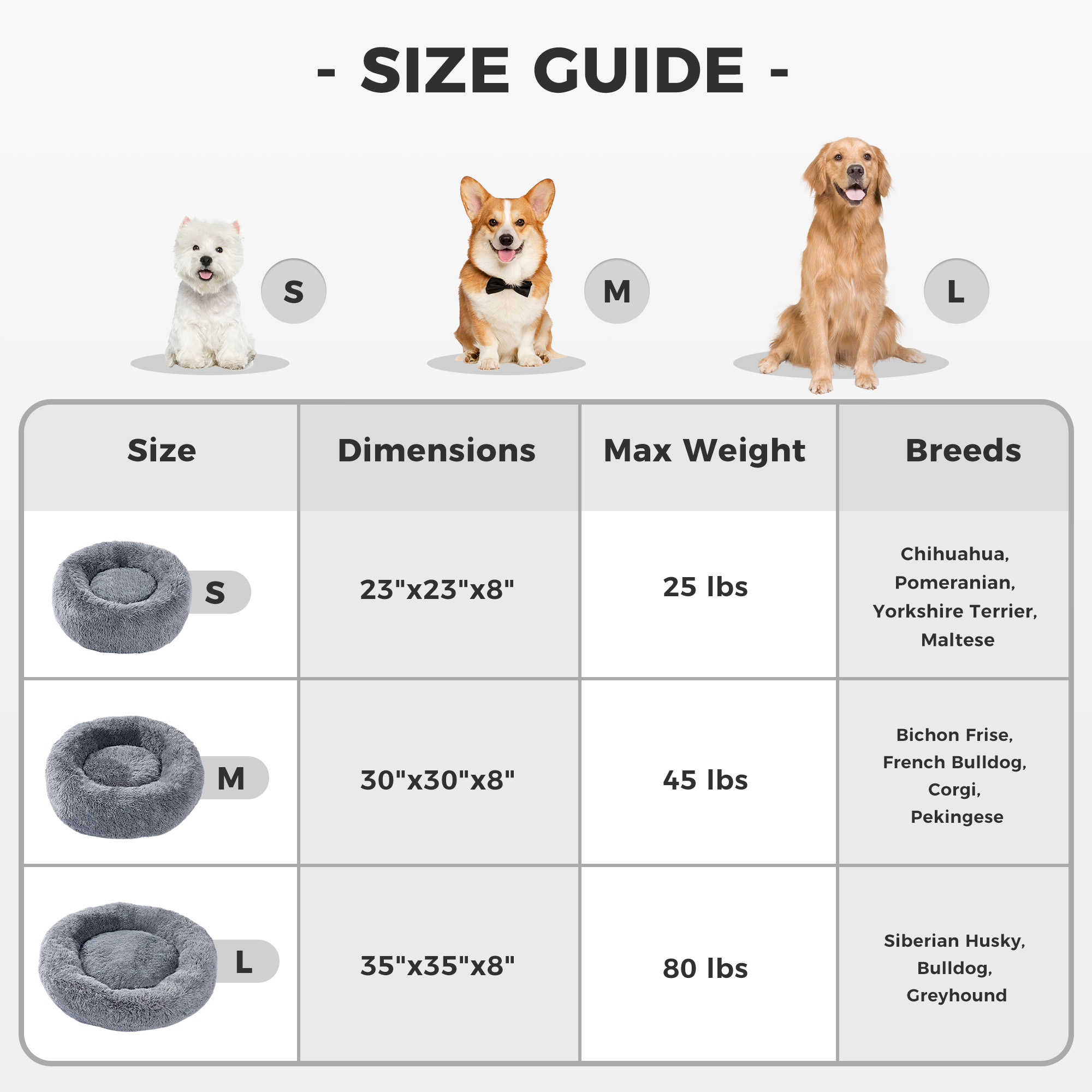 Pawz Road Calming Donut Dog Bed 30 Inch Grey photo 4