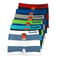 thumbnail image 3 of Junior Boy Seamless Boxer Briefs, Boyshorts Panty, Two-Tone Awning Stripes Multi Colors, One Size, 6-Pack, 3 of 3
