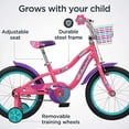 thumbnail image 4 of Schwinn Jasmine Girls Bike with Training Wheels, 16-Inch Wheels, Pink, 4 of 5
