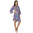 thumbnail image 2 of Bimba Women Printed Short Cotton Robe Bride Bridesmaid Getting Ready Coverup, 2 of 9
