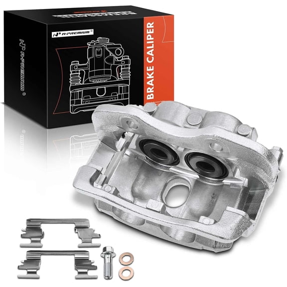 A-Premium Rear Disc Brake Caliper Assembly with Bracket Compatible with Select Chevy, Cadillac and GMC Models - Escalade/Tahoe/Avalanche 1500/Yukon 2002-2006, Express/Silverado/Suburban/Sierra 1500