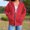 Red, variant on Brondbend Woman Hoodie Pull over Hoodie for Womens Long Sleeved Zipper Pocket Pullover Solid Color Casual Oversized Tops Lady School Workout Fall Winter Wear Navy