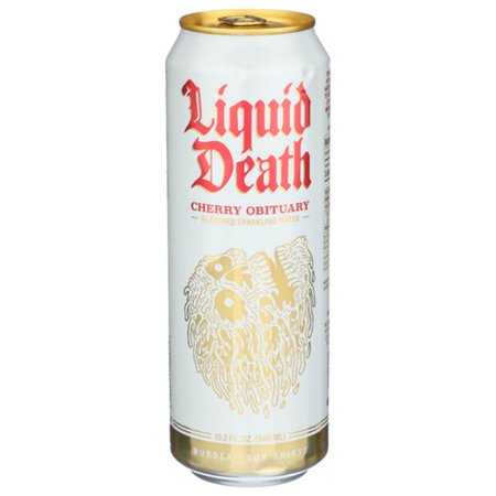 2X - Liquid Death Cherry Obituary Sparkling Water 19.2 oz