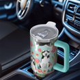 thumbnail image 6 of OBREWU Husky and Flower Tumbler with Handle and Lid,Husky and Flower 40oz Double Wall Vacuum Insulated Tumbler,Cups Gift for Women and Men, 6 of 7