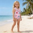 thumbnail image 6 of Dvprdro Girls Floral Dimensional Backless Swimsuit Toddler Kids Summer Bathing Swimsuit Pink 110, 6 of 9