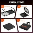 thumbnail image 5 of Heavy Duty Folding Campfire Grill 22.4 Inch Portable Steel Mesh Grate with Legs and Carrying Bag for Outdoor Open Flame Cooking, 5 of 6