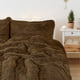 thumbnail image 5 of Fluffy Duvet Cover Sets, Faux Fur Bedding Set, Plush Shaggy Quilt Cover, Zipper Close&Ties, 4 Pieces 1 Duvet Cover (No Duvet&Pillow Insert) +1 Bed Skirt+2 Pillowcases Queen Brown Unique Bargains Juego de Edredón Funda, 5 of 6