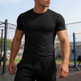 thumbnail image 2 of Jerdar Men’s Muscle Fit Gym T-Shirt, Stretchy Workout Tee with Curved Hem, Athletic Slim Fit Short Sleeve, 2 of 6