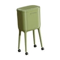 thumbnail image 3 of Cubo de basura con ruedas de 16 l para el hogar, con patas , sencillo y con tapa, para tocador, dormitorio, baño y oficina. Verde, 3 of 9