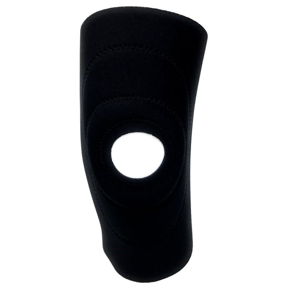 OTC Knee Support, Encircling Stabilizer Pad, Neoprene, Black, Medium