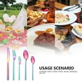 thumbnail image 3 of Juego de cubiertos de acero inoxidable de 20 piezas, servicio navideño para 4, juego de cubiertos, tenedores, cucharas y cuchillos para cocina casera, 3 of 5