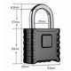 thumbnail image 4 of 4-Digit Code Padlock, 53mm Outdoor Waterproof, Robust and Anti-Theft, 8mm Combination Latch, Outdoor Garage Door Lock, for Gardens, Yards, Fence, Loc, 4 of 4
