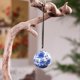 thumbnail image 4 of Colgante de bola de cerámica azul y blanca de 5 cm para decoración del árbol de Navidad., 4 of 6