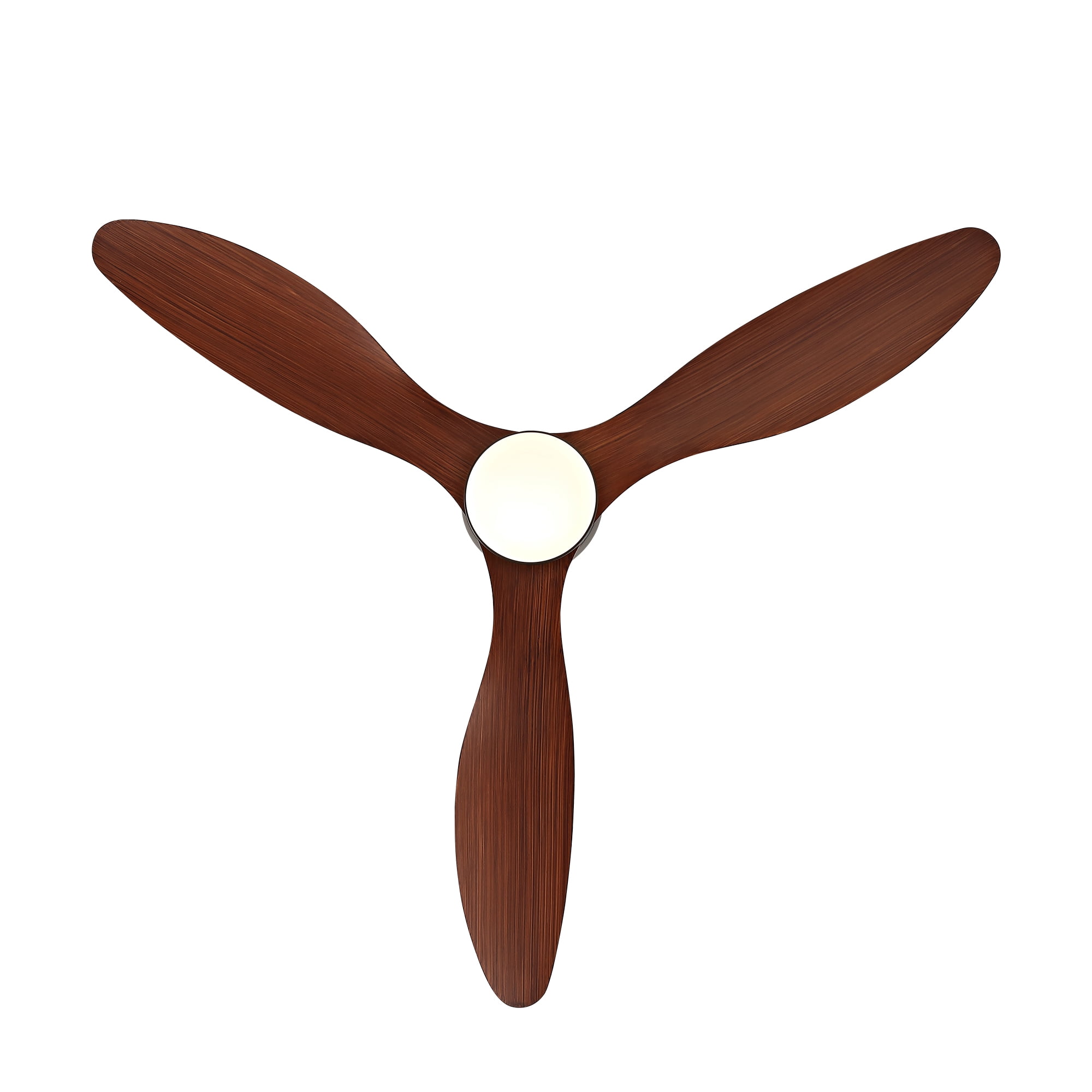 52" Black Flush Mount Ceiling Fan with Lights & Remote, 6-Speed DC, Low Profile