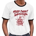 thumbnail image 2 of Home Sweet Home Haunted Ringer Tee Shirt Unisex Large White/Black, 2 of 5