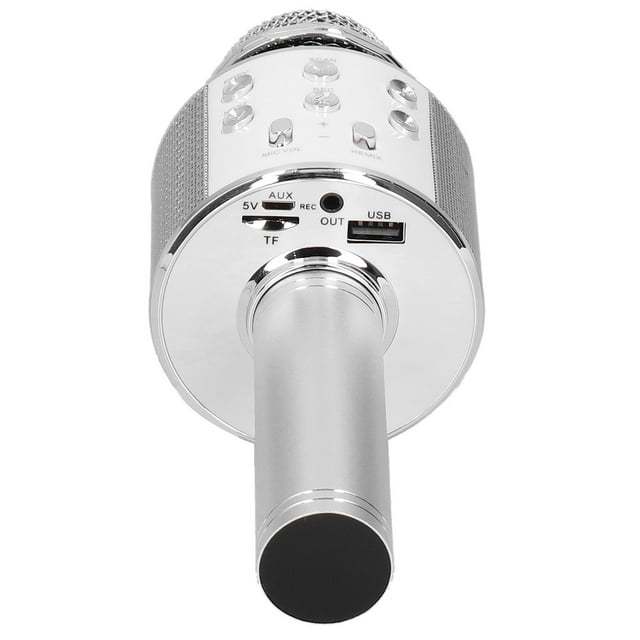 TOPINCN Microphone Sans Fil Enregistrement Haut-Parleur Portatif Micro pour Réunion Fête