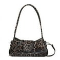 thumbnail image 1 of Women Leopard Print PU Leather Underarm Bag Top Handle Handbag Shoulder Bag, 1 of 5