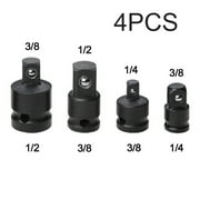 4pcs Steel Air Impact Adapter Converter Socket Kit Set Reducer Drive  1/4 3/8 1/2 inch