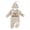 Beige, variant on Newborn Baby Boy Clothes Mamas Boy Embroidered Long Sleeve Jumpsuit Coming Home Outfits Romper & Hat