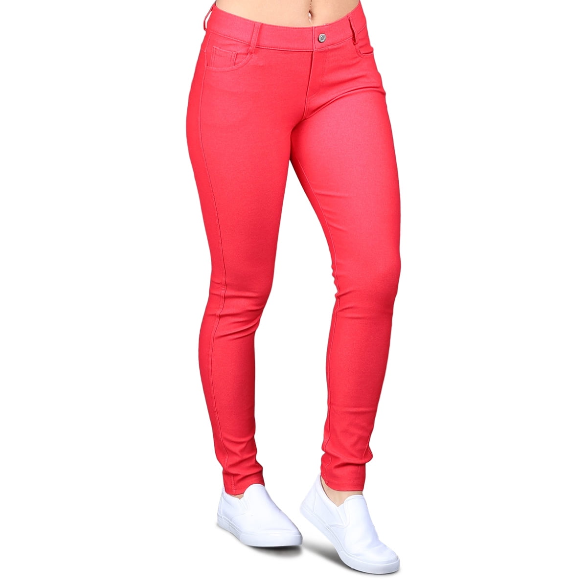 red jeggings womens