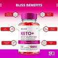 thumbnail image 2 of (2 Pack) Bliss Keto Gummies, Bliss Keto ACV Gummies Advanced 1000MG Formula, Bliss Apple Cider Vinegar Folate Vitamin B6 B12 Beet Root Pomegranate Vegan Non GMO Keto Supplement(120 Gummies), 2 of 5
