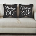 thumbnail image 3 of Set of 2 Vintage 80s Throw Pillow Covers 18x18in - Retro Black & White Cursive Design with Orange Accents for Couch Bed Car, 3 of 8