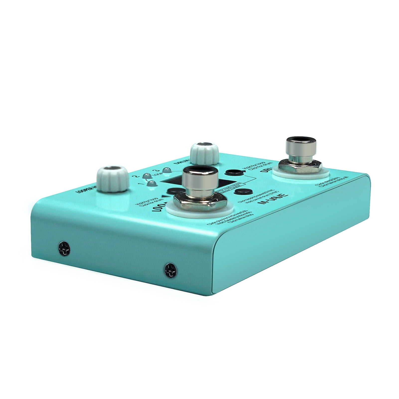 VAVE Effect maker,30 Drums 4 Looper Pedal Tuner Adjustable Speed Pedal Drum Tempo 2-in-1 Looper Drum Drums 4 Loops Looper 2-in-1 Looper Precision Tuner Adjustable Drum Looper Loops Precision Tuner