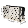 thumbnail image 3 of 1 Pc Women Mesh Cosmetic Bag for Outdoor Activities Business Travel Nylon Beige-Medium, 3 of 3